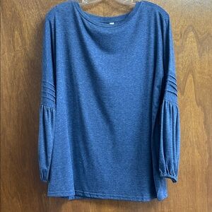 Tickled Teal Blue Long Sleeve Top